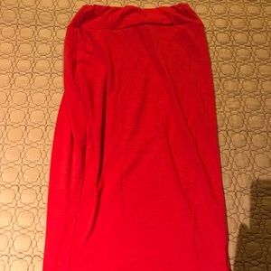 Red pencil skirt